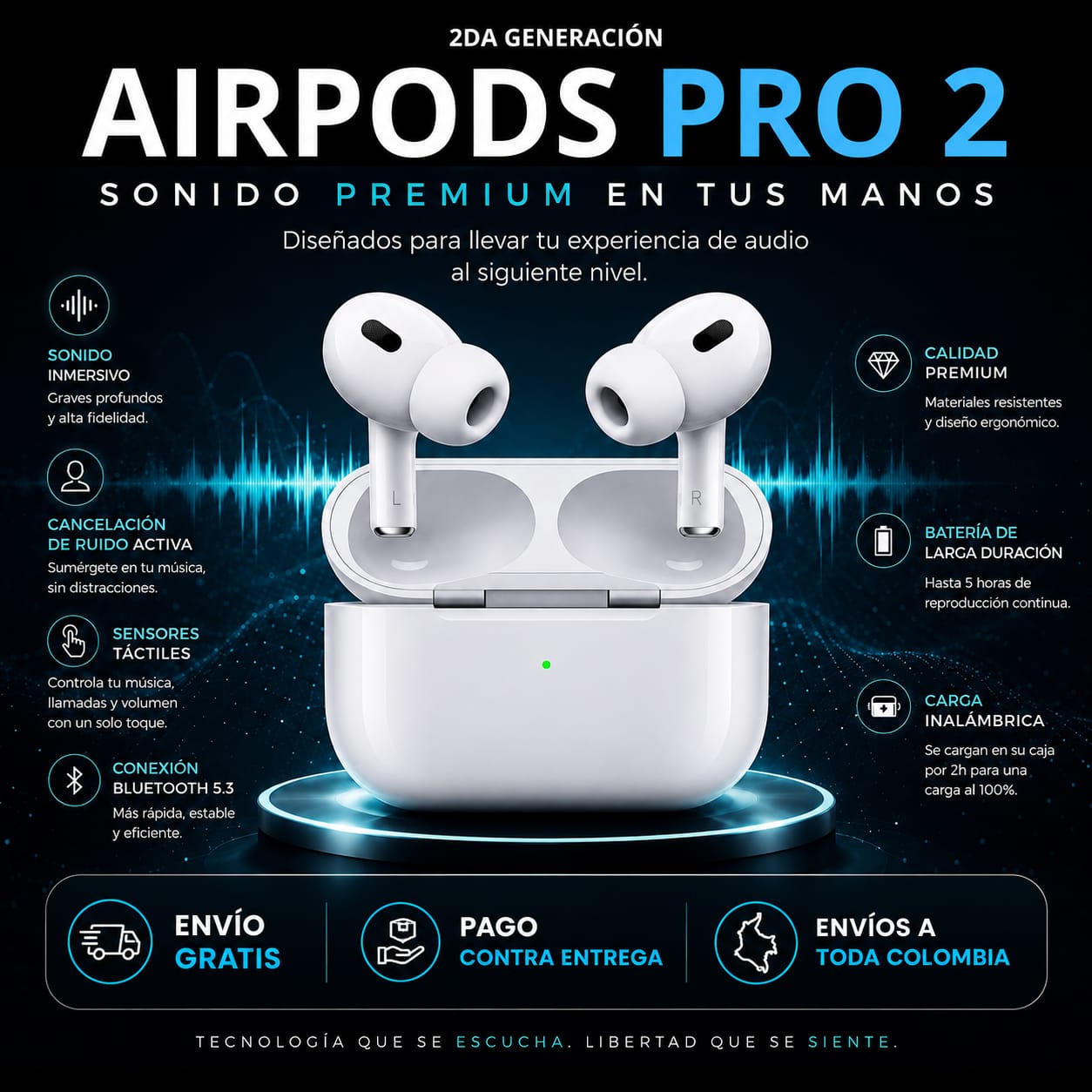AirPods Pro 2 ⚡ (Mejorados 2026)